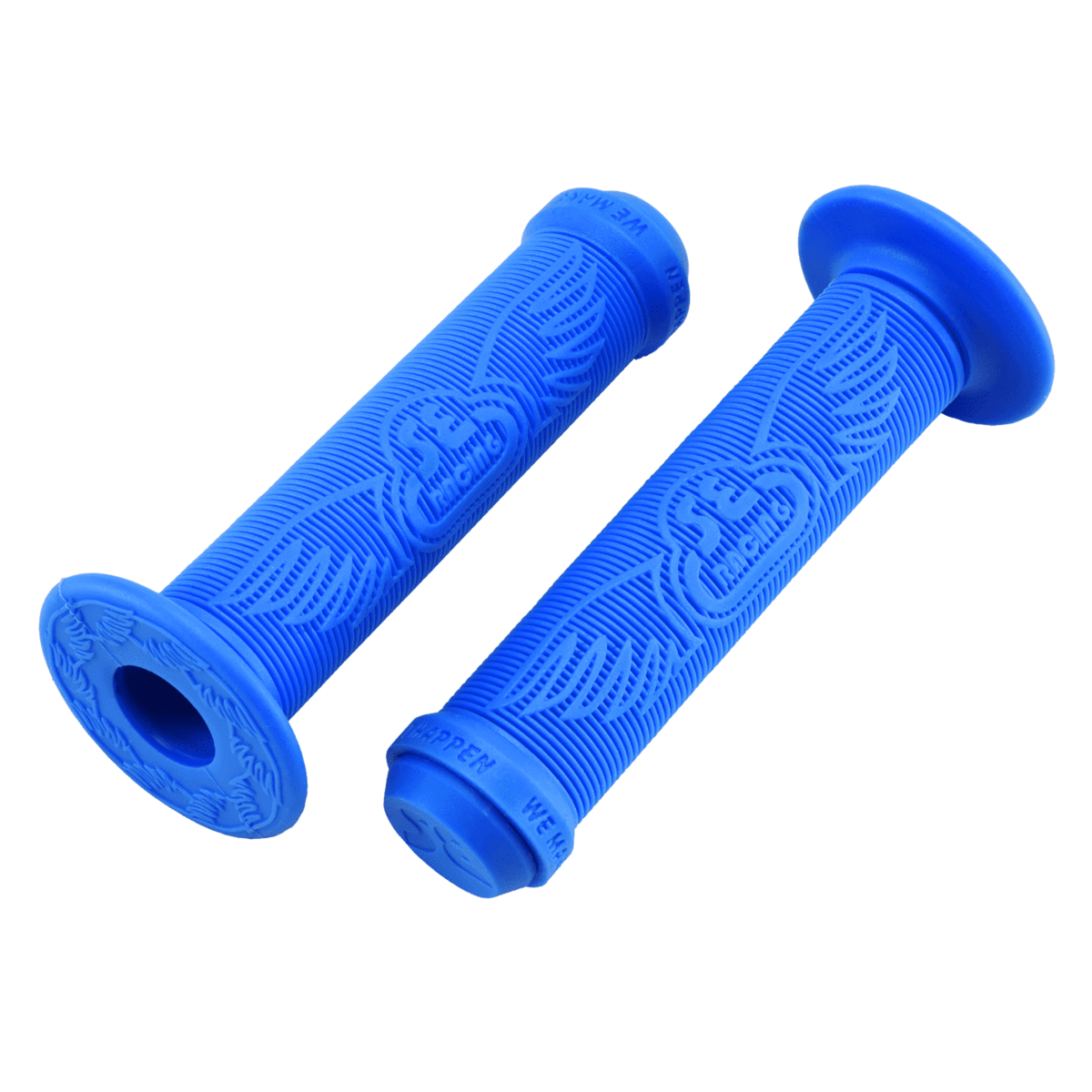 SE Racing WINGS open end BMX bicycle grips with bar ends 135mm BLUE - Picture 1 of 1