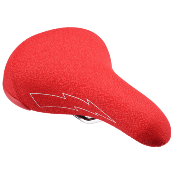 SE Racing SE Racing Flyer BMX bicycle seat saddle, 8mm rails , textured fabric, RED