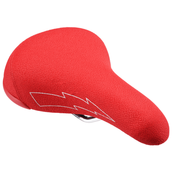 SE Racing SE Racing Flyer BMX bicycle seat saddle, 8mm rails , textured fabric, RED