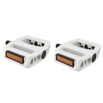 SE Racing SE Racing 12 O'Clock nylon platform BMX CR-MO axle bicycle pedals  9/16" - WHITE