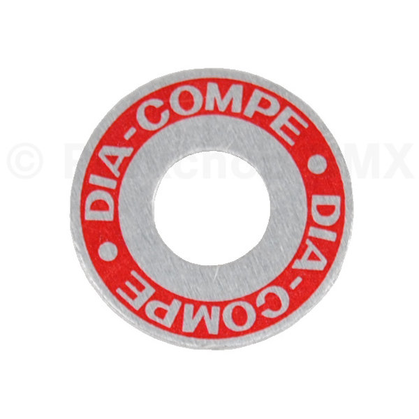 Dia-Compe Dia-Compe bicycle brake pivot bolt aluminum logo disc - RED