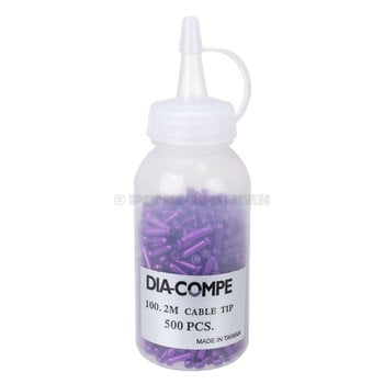 Dia-Compe Dia-Compe brake cable end crimps tips - DARK PURPLE - BOTTLE OF 500