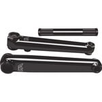 Free Agent Free Agent 48 spline chromoly BMX bicycle crank set (arms, 19mm spindle, bolts) - 175mm - BLACK