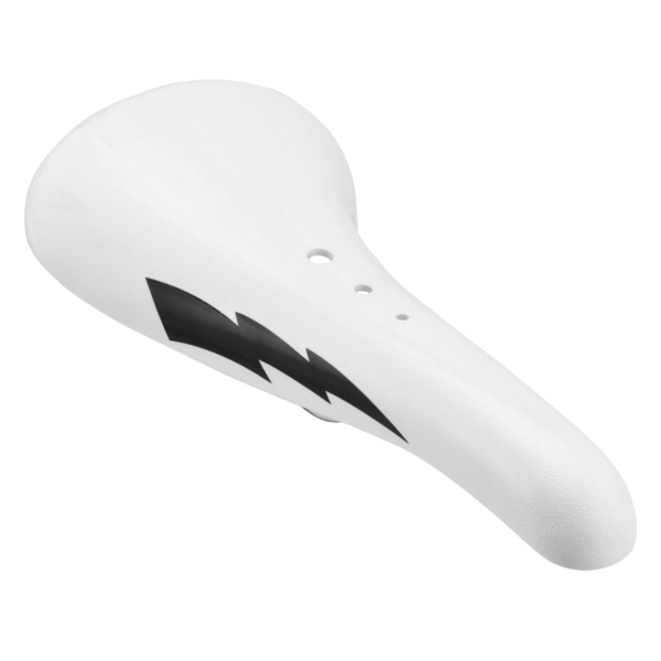 SE Racing SE Racing Blitz old school BMX bicycle style seat with Lightning Bolt - WHITE