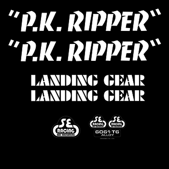 SE Racing SE Racing PK RIPPER decal set - WHITE/CLEAR (from SE Racing)