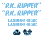 SE Racing SE Racing PK RIPPER decal set - BABY BLUE/BLACK (from SE Racing)