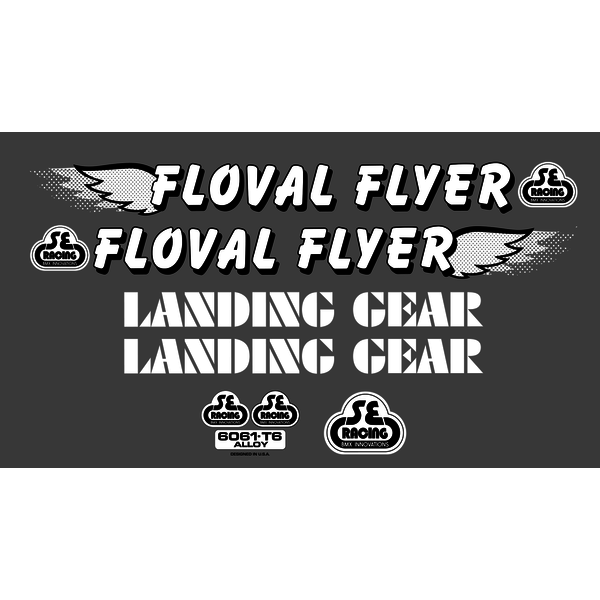 SE Racing SE Racing FLOVAL FLYER decal set - WHITE/BLACK (from SE Racing)