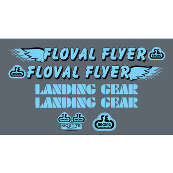 SE Racing SE Racing FLOVAL FLYER decal set - BABY BLUE/BLACK (from SE Racing)