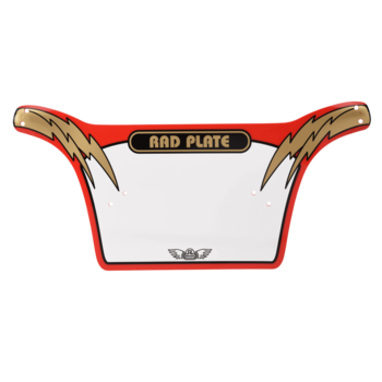 SE Racing SE Racing "RAD PLATE" old school BMX number plate RED / GOLD