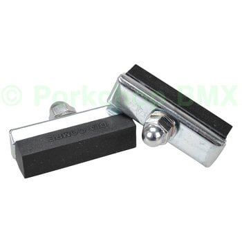 Dia-Compe Dia-Compe reissue old school BMX bicycle brake pads (PAIR) BLACK, UCP SILVER HOLDERS