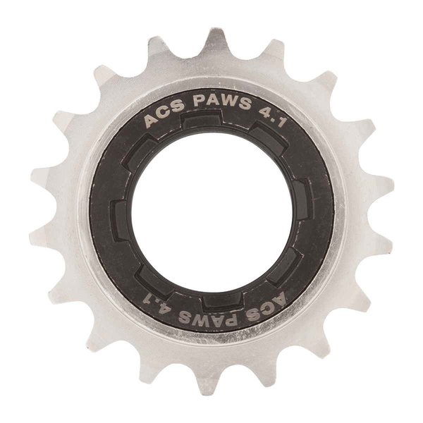 ACS ACS Paws 4.1 18T BMX Bicycle Freewheel 1/2" X 3/32" - NICKEL/BLACK