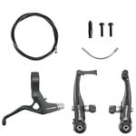 Tektro 930AL bicycle V-brake and 313A right hand lever set w/ brake cable  BLACK - Porkchop BMX