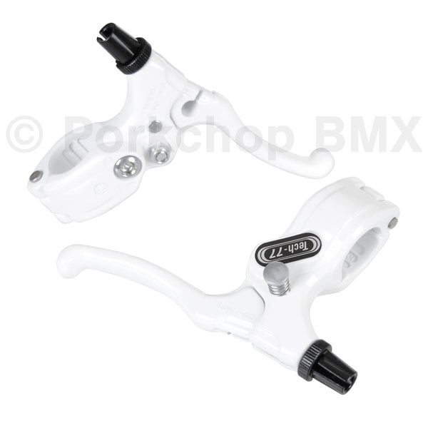 Dia Compe Tech 77 LOCKING BMX freestyle brake levers lever set WHITE Porkchop BMX