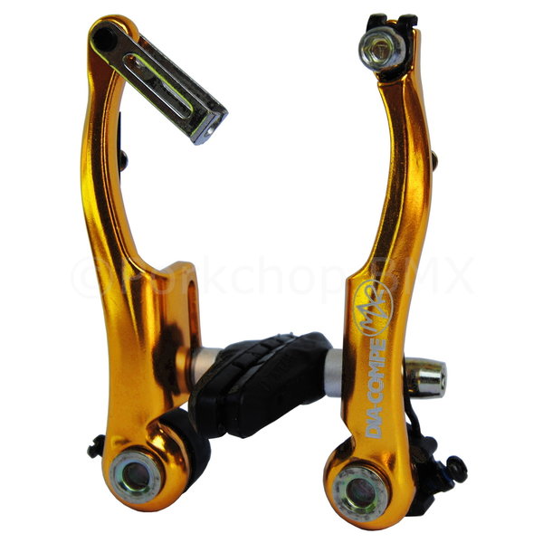 Dia-Compe MX2 BMX V-Brake Caliper – Gold Anodized, Bicycle Brake