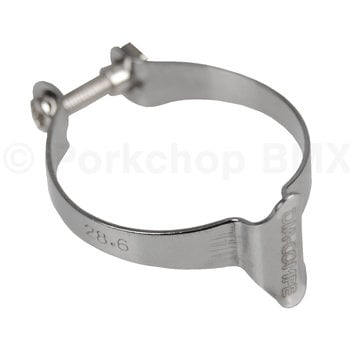 Dia-Compe Dia-Compe 28.6mm 1 1/8" Bicycle Brake Cable Housing Frame Clip Clamp Holder CHROME