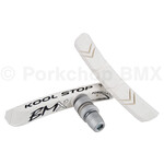 Kool Stop ***BLEMISH***KOOL STOP BMX bicycle THREADED V-brake brake pads WHITE***BLEMISH***