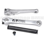 GT ***BLEMISH***GT Power Series 175mm aluminum alloy 22mm spindle BMX bicycle crank set (arms, spindle, bolts) - SILVER***BLEMISH***