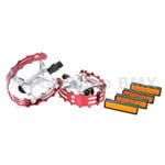 Wellgo ***BLEMISH*** Wellgo XC-II style bear trap alloy BMX bicycle pedals 1/2" - RED ***BLEMISH***