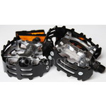 Wellgo ***BLEMISH*** Wellgo XC-II style bear trap alloy BMX bicycle pedal 1/2" BLACK ***BLEMISH***