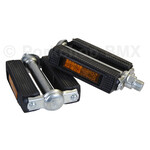 ***BLEMISH*** Union 685 classic rubber block bicycle cruiser vintage-style pedals 9/16" BLACK/SILVER ***BLEMISH***