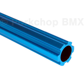 Porkchop BMX ***BLEMISH*** Fluted aluminum alloy old school BMX bicycle seat post 22.2mm (7/8") - 450mm - BLUE ANODIZED ***BLEMISH***