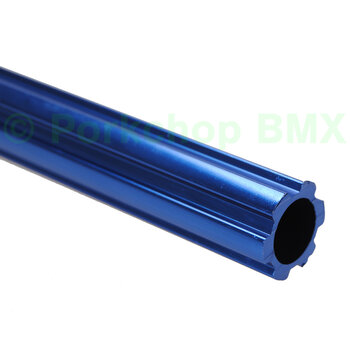 Porkchop BMX ***BLEMISH*** Fluted aluminum alloy old school BMX bicycle seat post 22.2mm (7/8") - 450mm - COBALT BLUE ANODIZED ***BLEMISH***