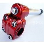 Porkchop BMX **BLEMISH** Suntour style old school 21.1mm quill BMX bicycle stem - RED **BLEMISH**