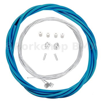 Porkchop BMX Basic Bicycle Brake Cable Kit  for BMX/MTB - CLEAR BLUE