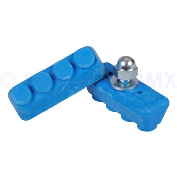 Porkchop BMX Old school BMX freestyle bicycle brake pads - BLUE