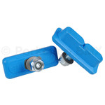 Kool Stop KOOL STOP Continental bicycle THREADED brake pads for Skyway Mags AQUA BLUE (PAIR)