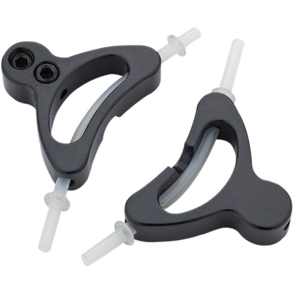 Jagwire alloy bicycle brake cable hangers carriers (PAIR) - U-brake & cantilever BLACK