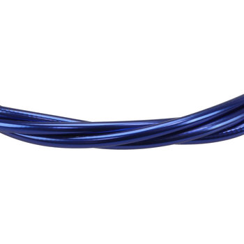 Porkchop BMX Lined Bicycle Brake Cable Housing 5mm -SHINY CHROME COBALT BLUE (PER FOOT)