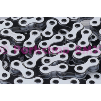 KMC KMC BMX Z1 1/2" X 1/8" X 112L Bicycle Single Speed Chain (formerly the Z510H) WHITE outer / BLACK inner