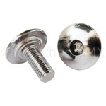 Porkchop BMX BMX bicycle umbrella large flange crank spindle bolts - M8 - (PAIR) CHROME