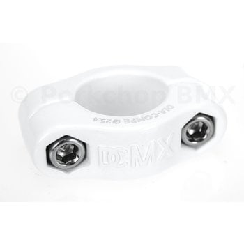 Dia-Compe Dia-Compe MX 2 PIECE BMX bicycle seat clamp - 25.4mm (1") WHITE