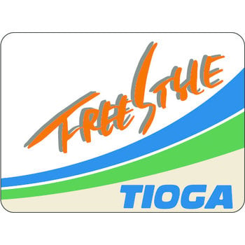 Tioga Tioga Freestyle handlebar/seat post BMX bicycle decal - 1 1/2" x 1 1/8"