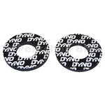 Dyno Dyno old school BMX bicycle foam grip donuts WHITE on BLACK (officially licensed)