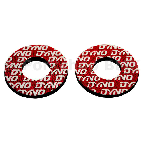 Dyno Dyno old school BMX bicycle foam grip donuts WHITE on RED (officially licensed)