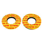 Schwinn Schwinn old school BMX bicycle foam grip donuts RED on YELLOW (officially licensed)