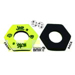 Neal Enterprises Jive Nuts old schoool BMX bicycle foam grip donuts - NEON YELLOW - NOS!