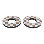 Porkchop BMX Porkchop BMX old school BMX bicycle foam grip donuts CHECKERBOARD LIGHT BROWN / WHITE