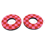 Porkchop BMX Porkchop BMX old school BMX bicycle foam grip donuts CHECKERBOARD RED / PINK