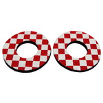 Porkchop BMX Porkchop BMX old school BMX bicycle foam grip donuts CHECKERBOARD RED / WHITE