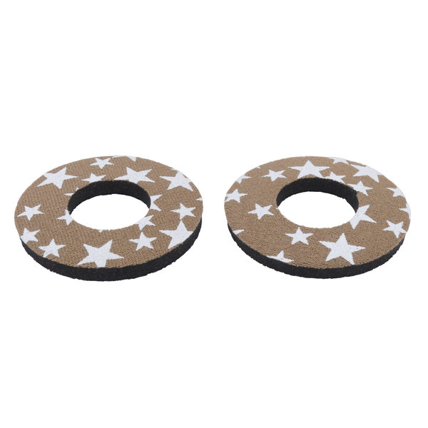 Porkchop BMX Porkchop BMX old school BMX bicycle foam grip donuts STARS LIGHT BROWN / WHITE