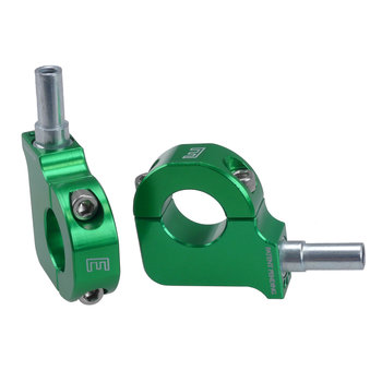 NON-RETURNABLE Evolution V-brake bicycle aluminum mounts clamps adapters (PAIR) GREEN