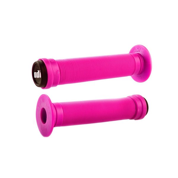ODI ODI BMX Attack Longneck open end BMX bicycle grips with bar ends 143mm NEON PINK
