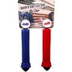 ODI ODI BMX Attack Longneck open end BMX flangeless bicycle grips with bar ends 133mm "MAIDEN AMERICA EDITION" RED & BLUE w/ WHITE bar ends