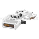 Free Agent Free Agent 9/16" aluminum platform molded pins BMX bicycle pedals w/ CR-MO axles  - WHITE