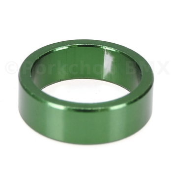 Porkchop BMX 1" headset spacer 10mm thick for old school BMX, MINI, or Road bicycle - GREEN ANODIZED