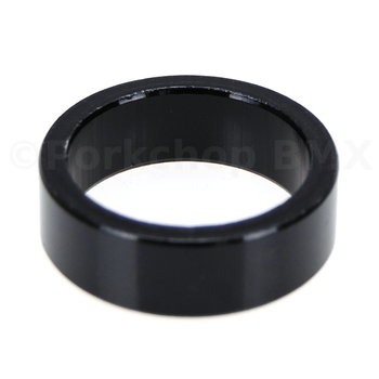 Porkchop BMX 1" headset spacer 10mm thick for old school BMX, MINI, or Road bicycle - BLACK ANODIZED